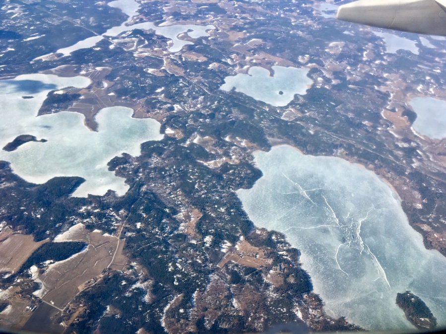 Dans l'avion vers la Laponie 🙂