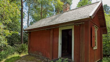 Aleksis Kivi`s cottage from Siuntio at Seurasaari Open-Air Museum, Helsinki, Finland.