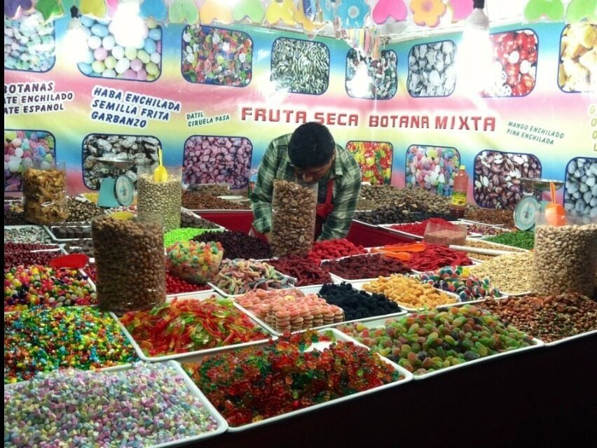 Candies sold at the plaza during a local festival in Acambaro. 