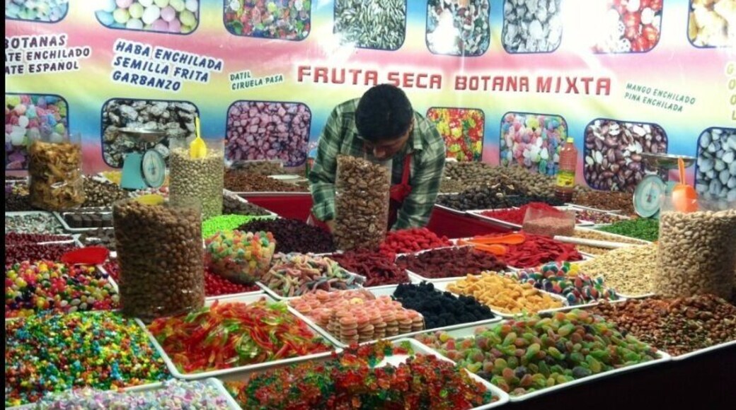 Candies sold at the plaza during a local festival in Acambaro.