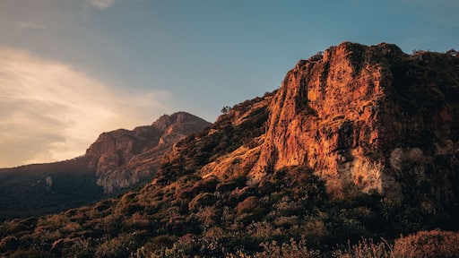 Scenic view of the Canon de la Garita, Sierra Penjamo at sunrise in Guanajuato, Mexico