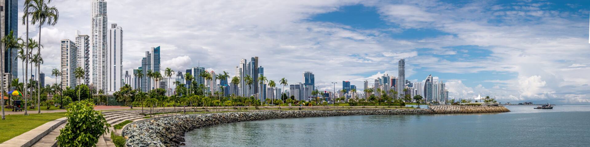 Panoramic view of Panama City Skyline - Panama City, Panama