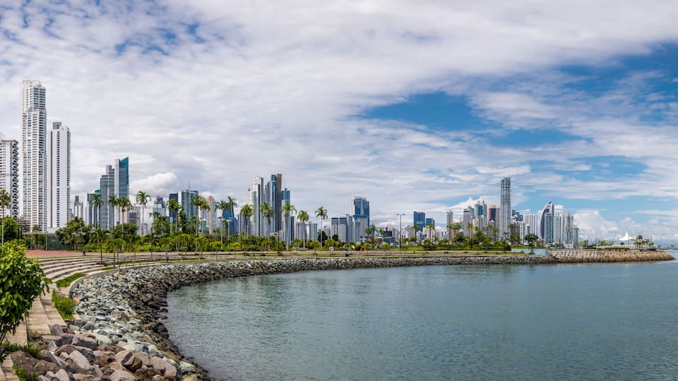 Panoramic view of Panama City Skyline - Panama City, Panama