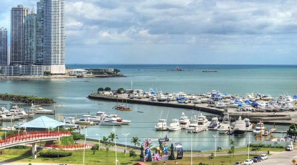 Old and traditional Yatch Club at Cinta Costera, Panama City, Panama.