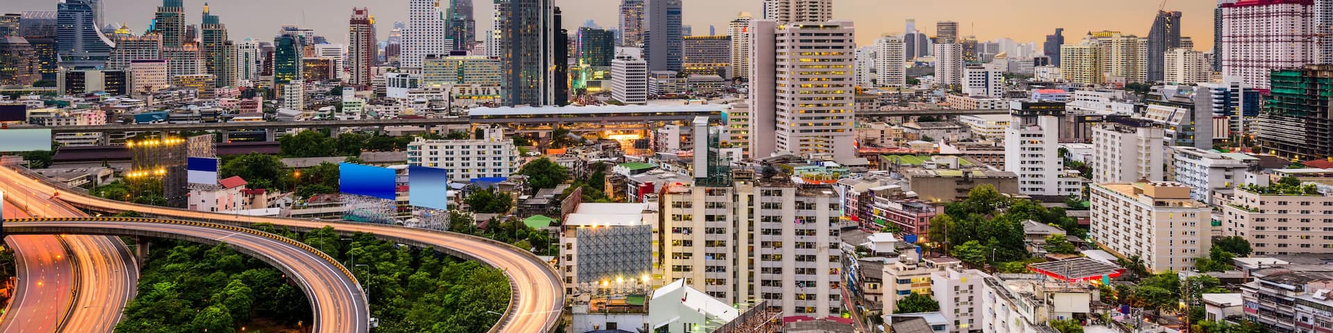 Bangkok, Thailand downtown cityscape.
