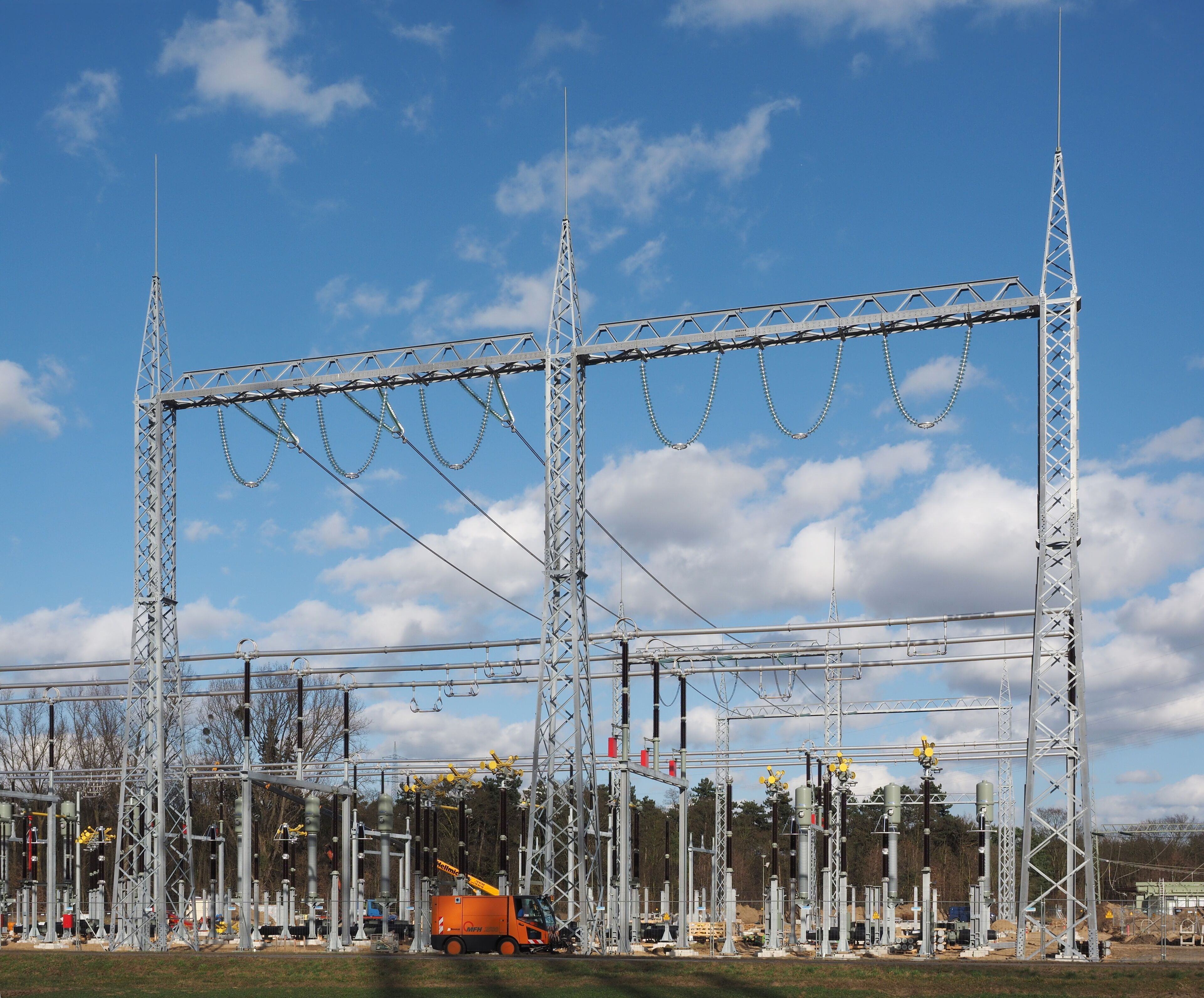 Extension of Pfungstadt substation, under construction