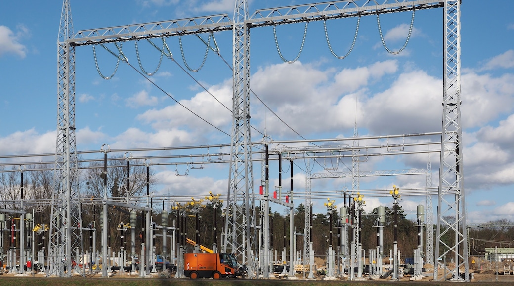 Extension of Pfungstadt substation, under construction