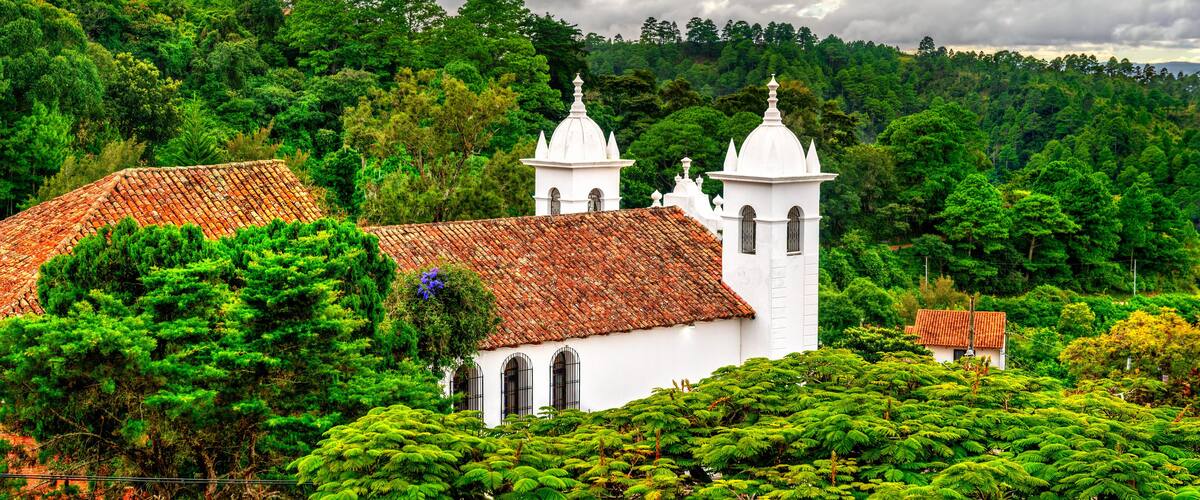 Church of Christ, Lord of Mercies in Santa Lucia, Francisco Morazan department of Honduras. Central America