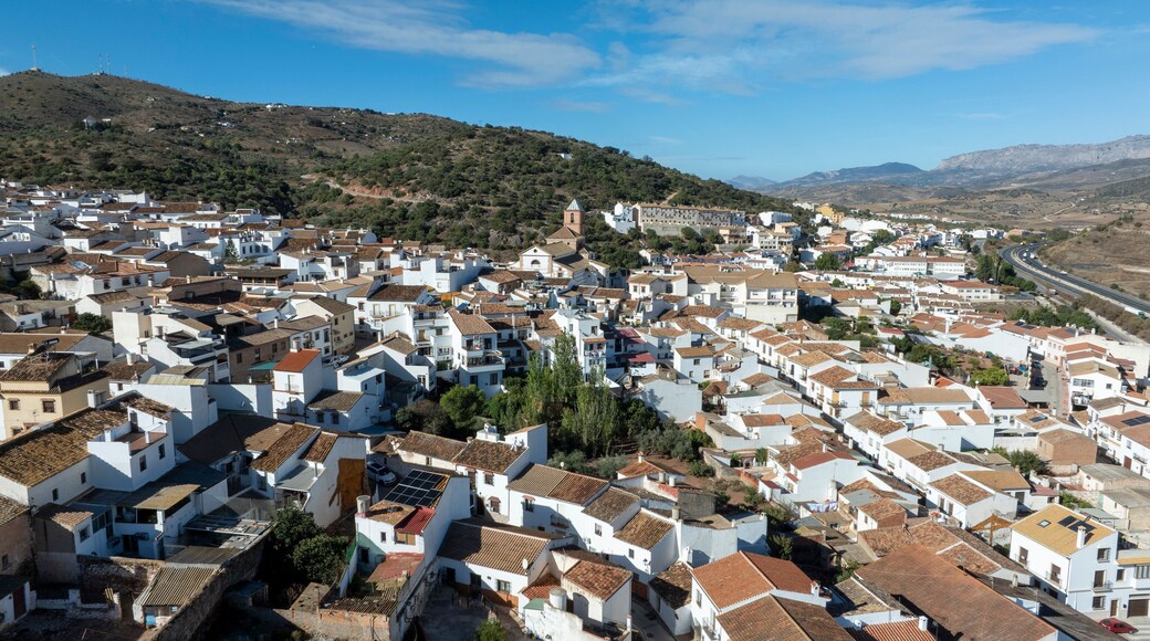 Vista aérea del municipio de Casabermeja en la provincia de Málaga, España