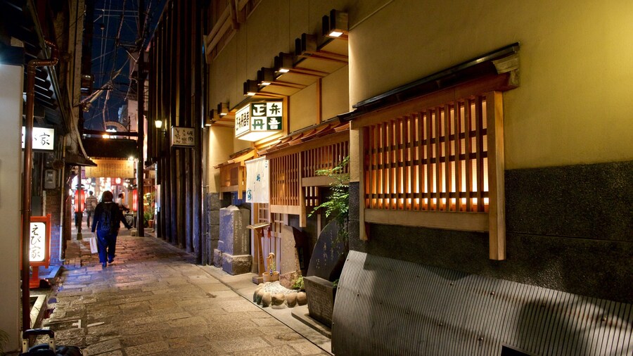 Hozenji-Yokocho Alley featuring street scenes