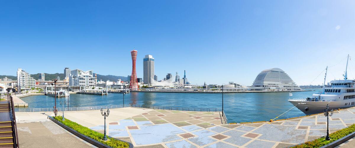 Panorama of Landmark tower in Kobe, Japan