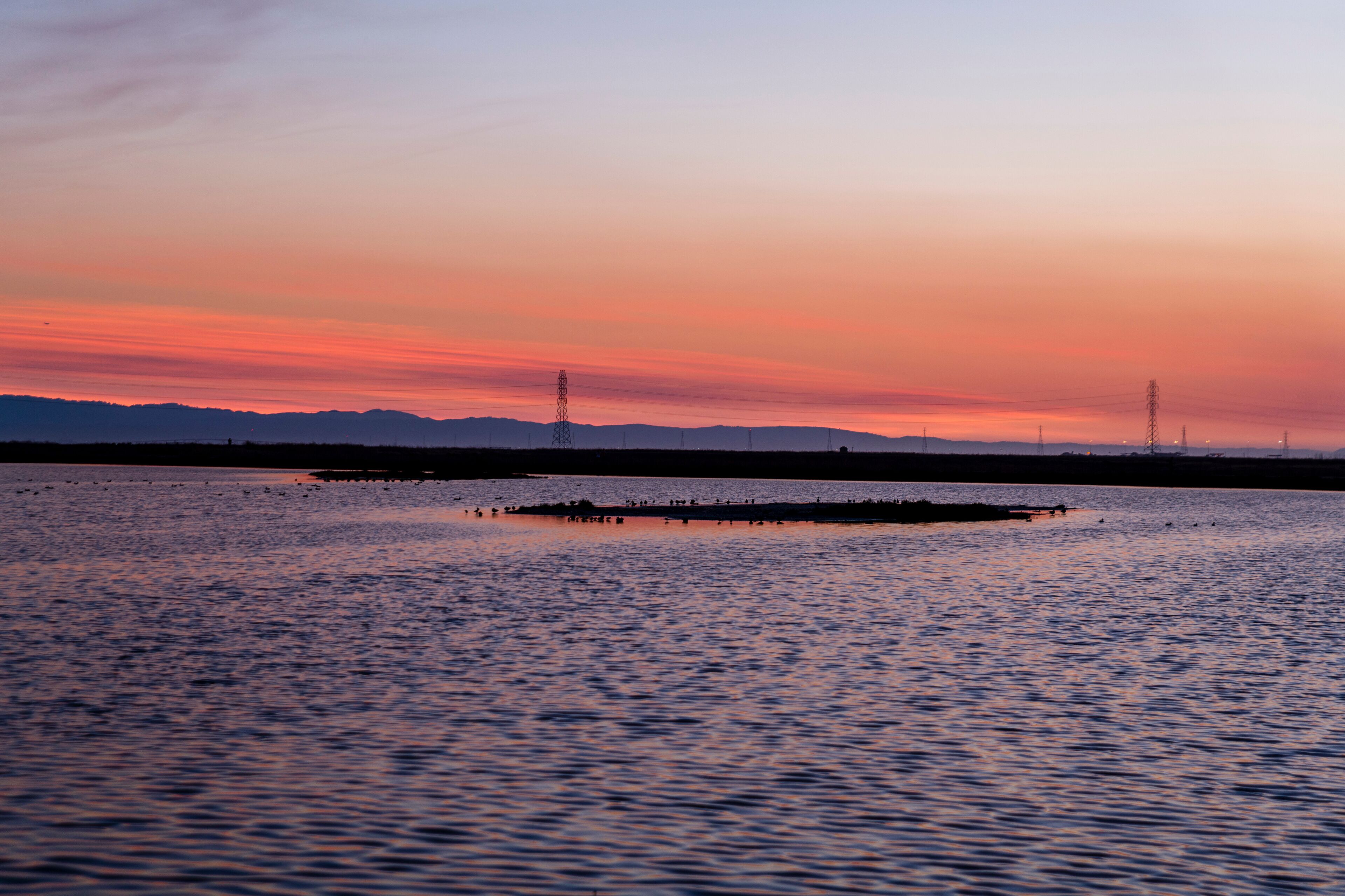 Sunset at Eden Landing Ecological Reserve