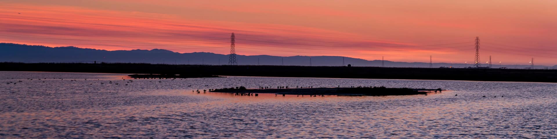Sunset at Eden Landing Ecological Reserve
