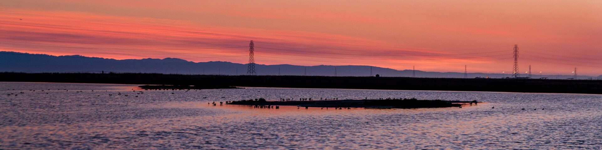 Sunset at Eden Landing Ecological Reserve