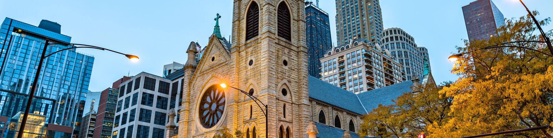 Holy Name Cathedral in Chicago, USA