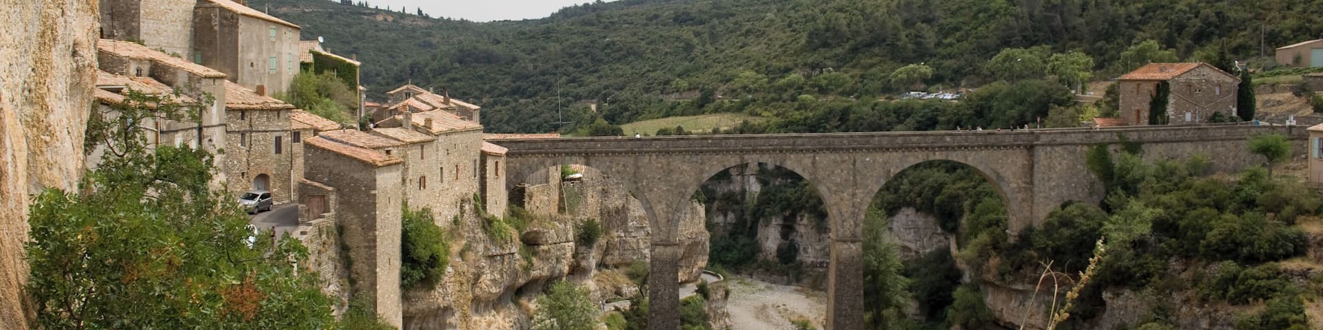 View on bridge to Minerve, nice old town