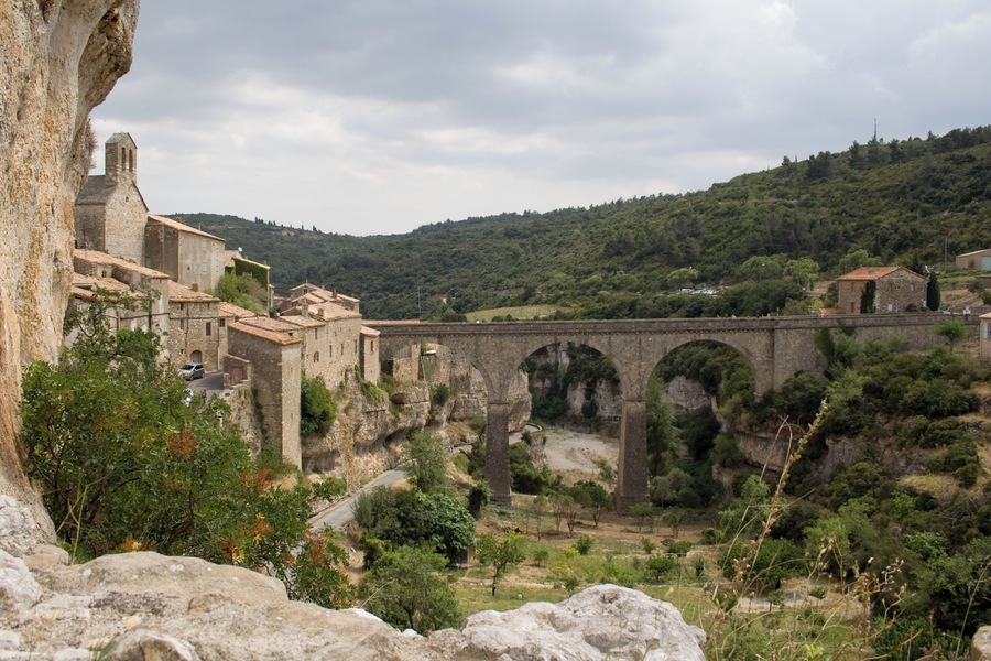 View on bridge to Minerve, nice old town