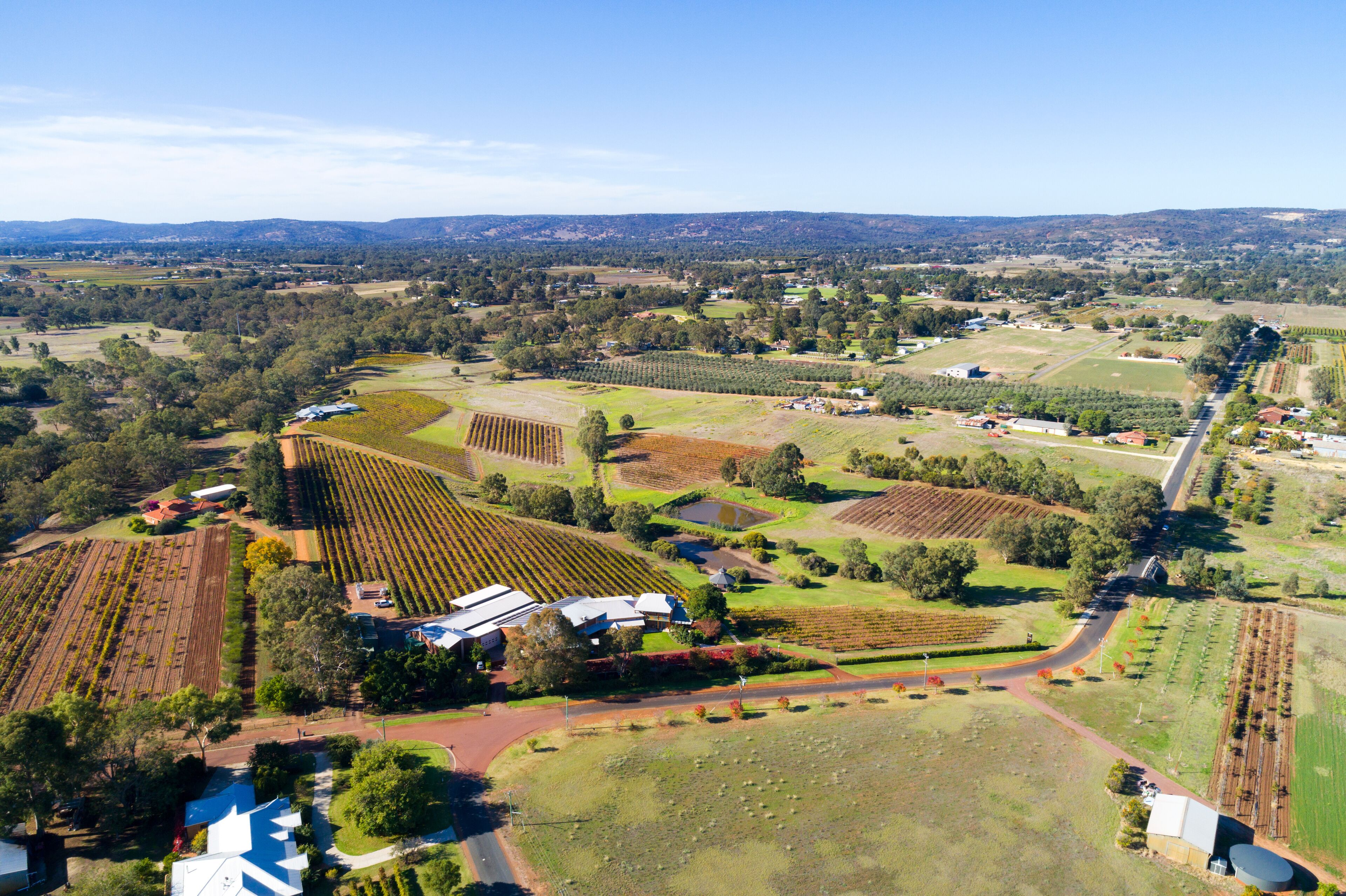 aerial view of the rural region from the City of Perth,  Western Australia, Australia, Ozeanien