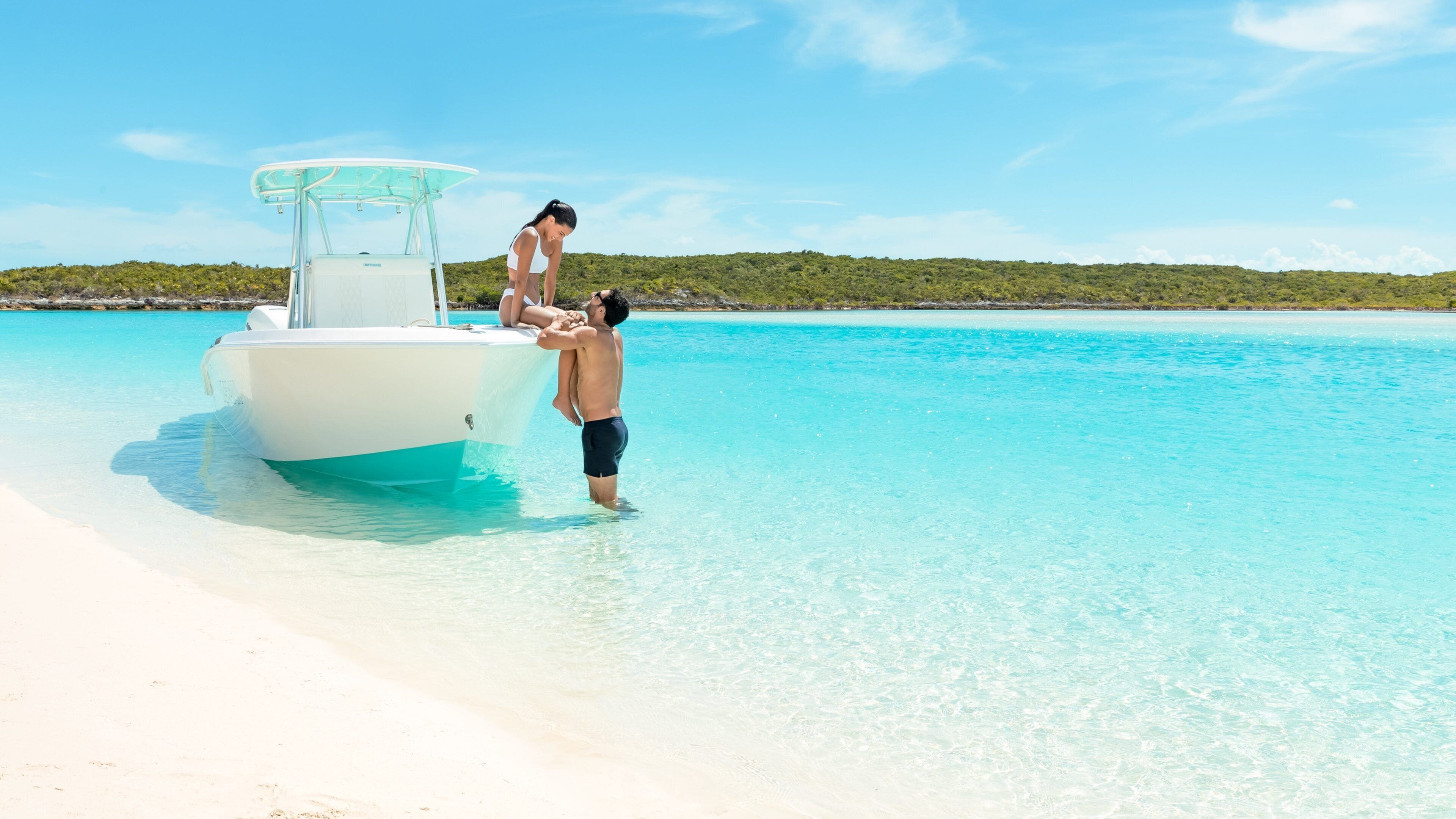 Exuma featuring general coastal views, tropical scenes and a sandy beach
