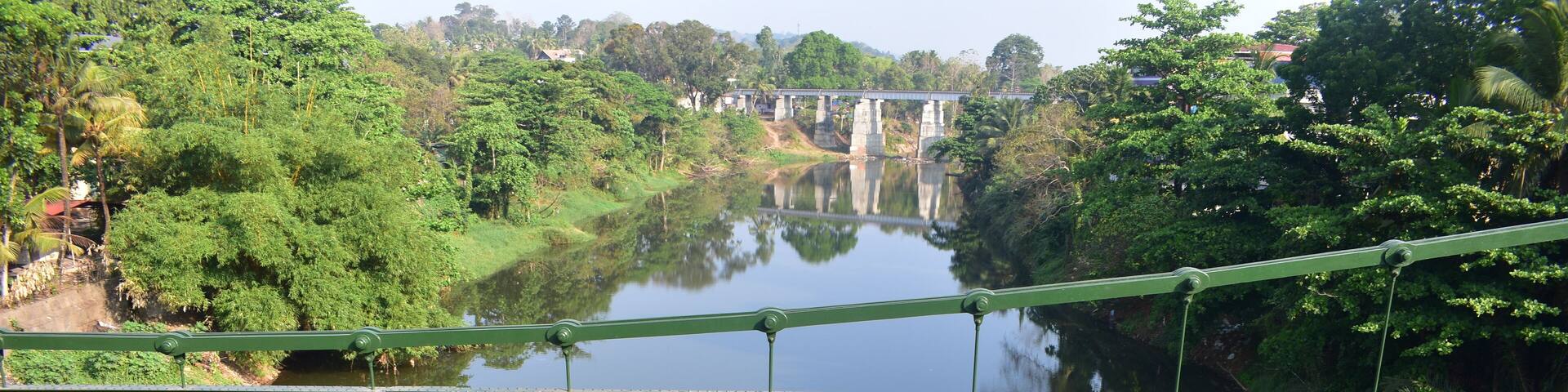 Punalur, Kerala, India - March 1, 2019: Punalur kallada river
