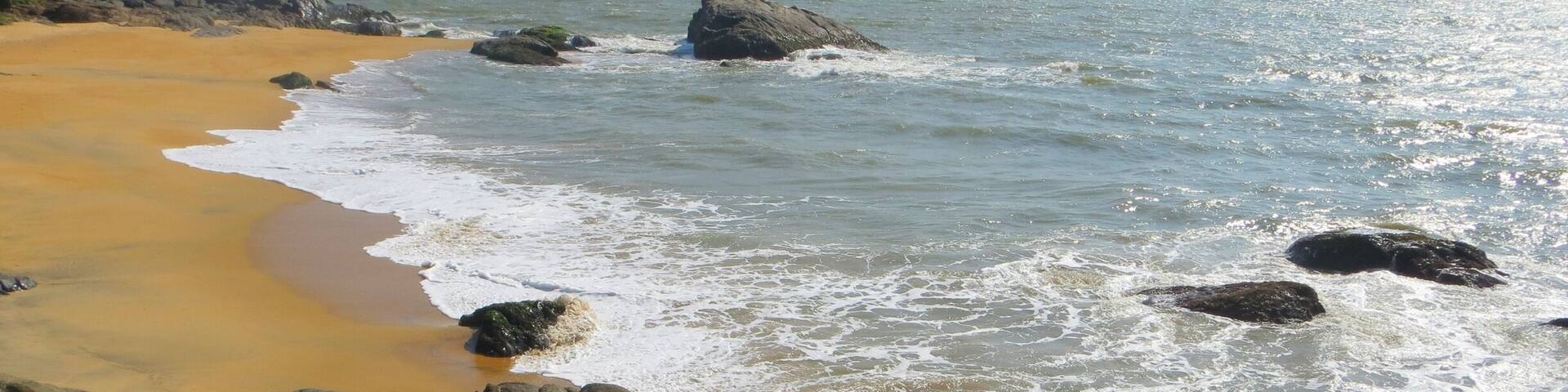 Lovely Bekal beach. This view is from the Bekal fort.