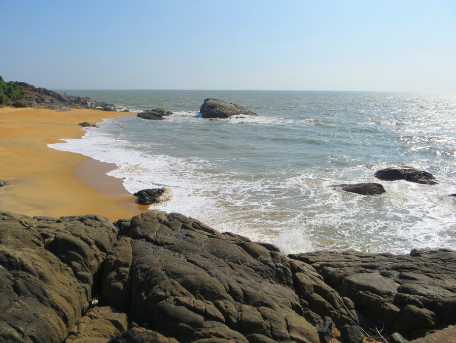 Lovely Bekal beach. This view is from the Bekal fort.