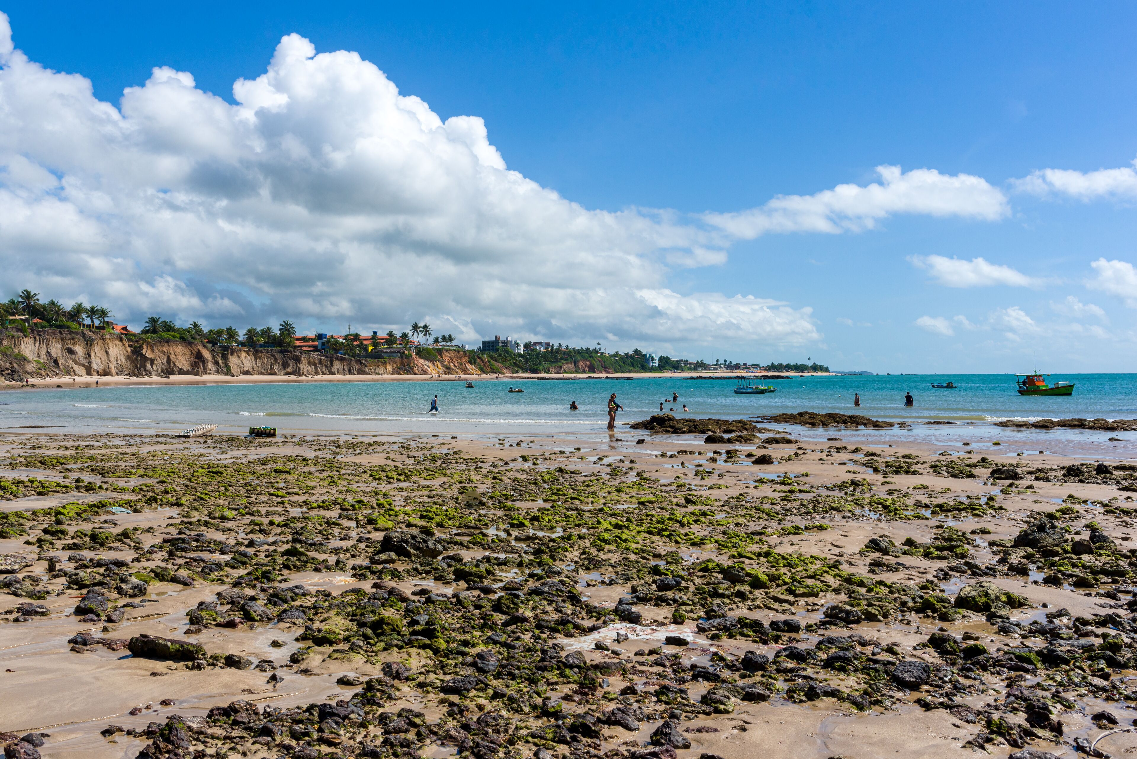 Carapibus beach, Conde, Paraiba, Brazil on April 25, 2021. Northeastern Brazilian coast.