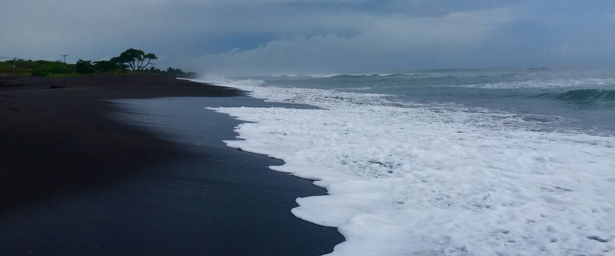 Black sand beach near Jaco. There was no one around. Had the beach to myself.