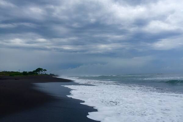 Black sand beach near Jaco. There was no one around. Had the beach to myself.