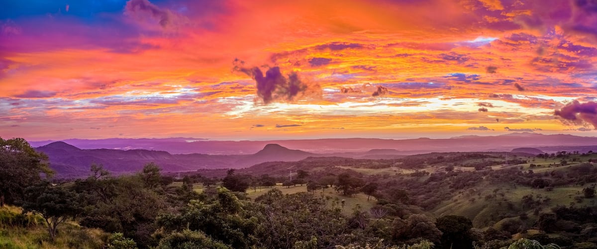 Sunset in Santa Rosa in Costa Rica