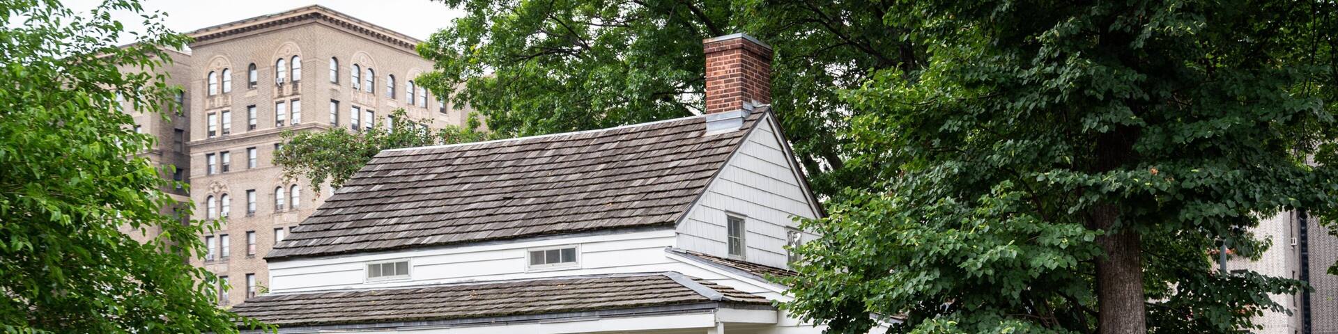 Edgar Allan Poe Cottage featuring a house