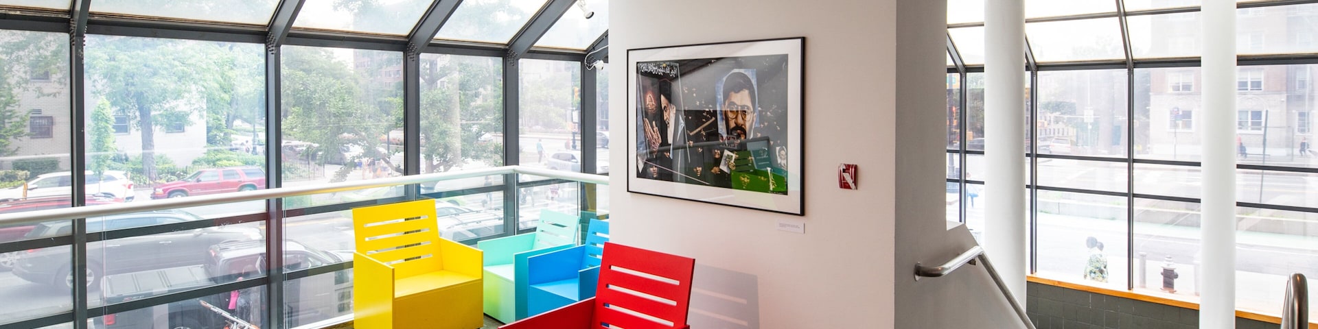 The Bronx Museum of the Arts showing interior views and art