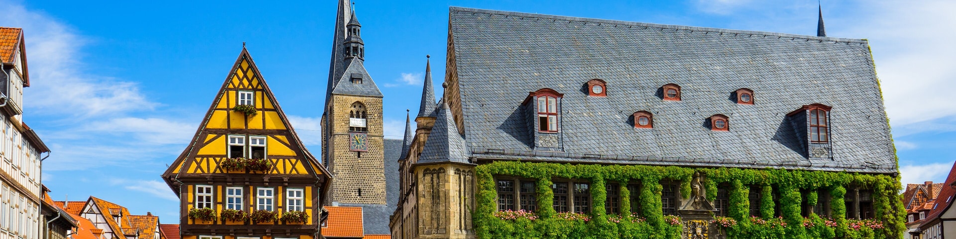 Quedlinburg Marktplatz Quedlinburger Roland Rathaus Marktstraße Hoken Breite Straße Harz Altstadt