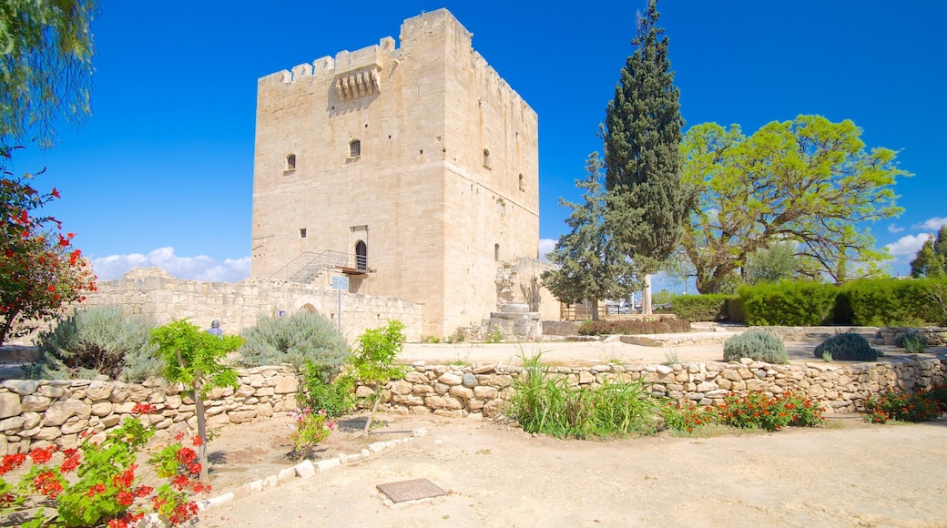 Kolossi Castle which includes heritage architecture, a park and château or palace