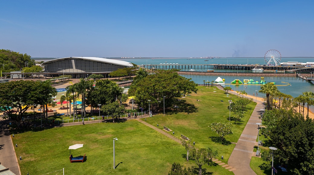 Darwin Waterfront showing a garden, landscape views and a bay or harbor