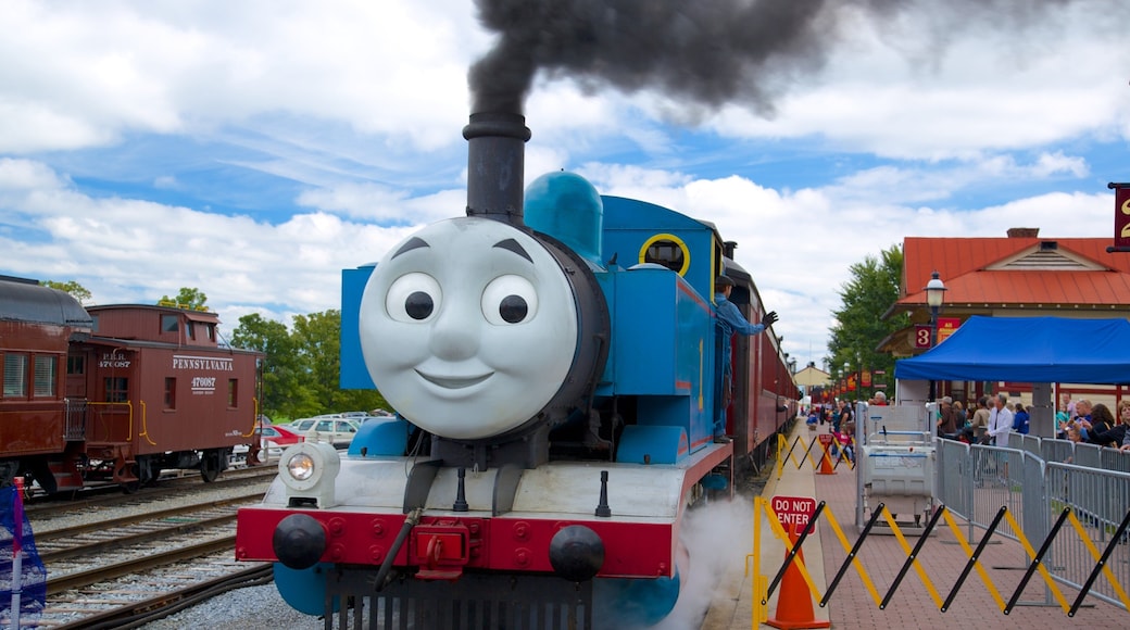 국립 장난감 기차 박물관 을 보여주는 철도 물품 과 문화유산 요소