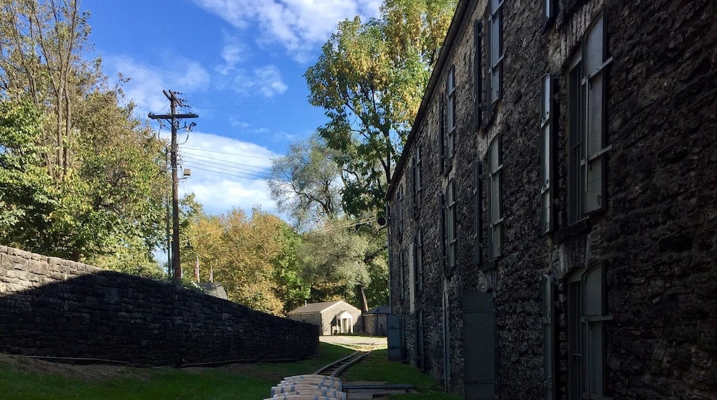 The filled barrels are delivered from the fill room to the warehouse by a gravity fed rail system that has been in use for over 100 years. Each filled barrel weighs over 500 pounds and contains roughly 180 bottles of bourbon.