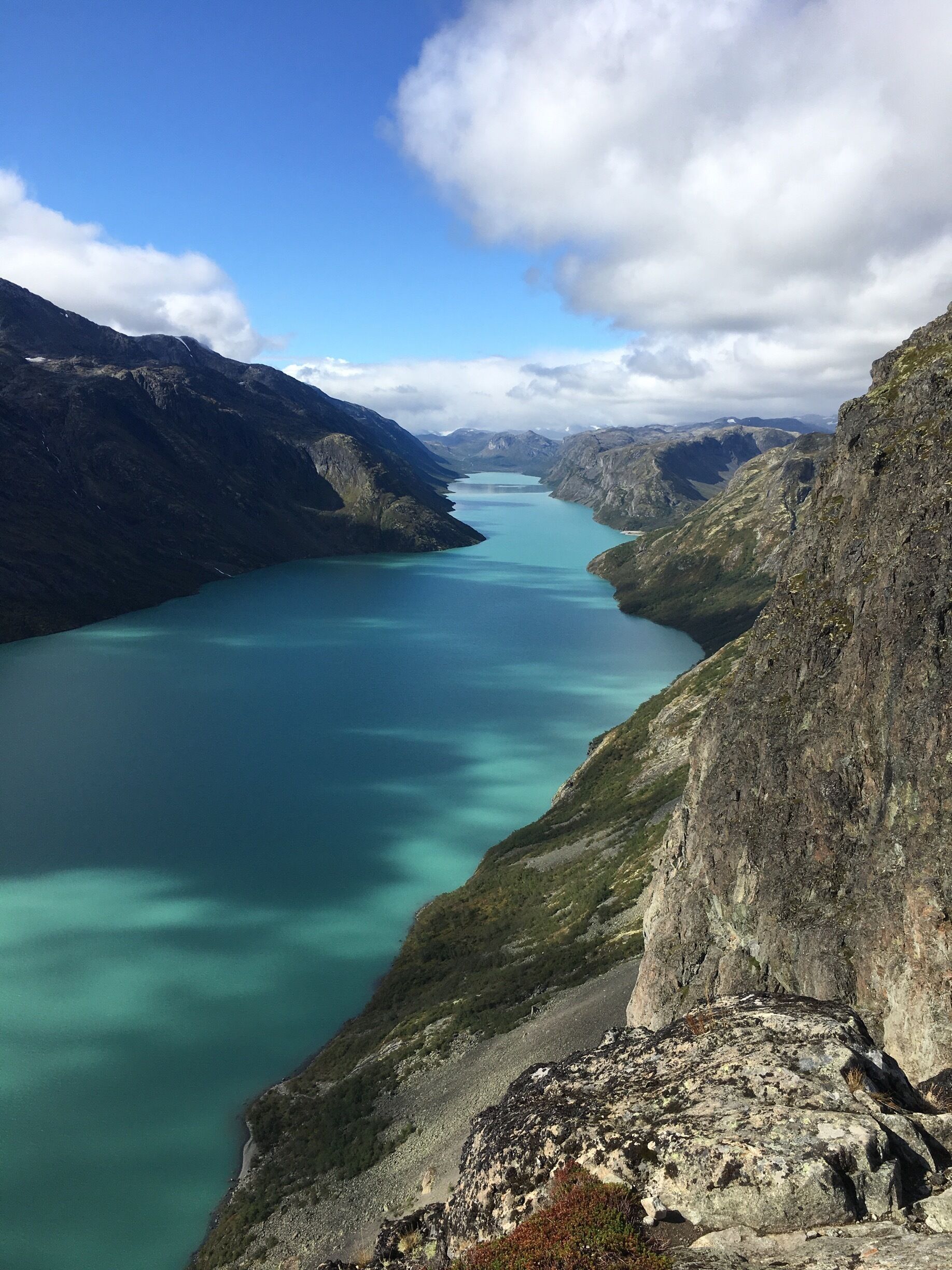 Besseggen hike take about 7-8 hours hiking with a steady hike an 1 hour lunch break. We stayed at Gjendesheim and took the boat to Memrebu and hiked over. 
#norway #besseggen #hiking #bff #august
#greatoutdoors