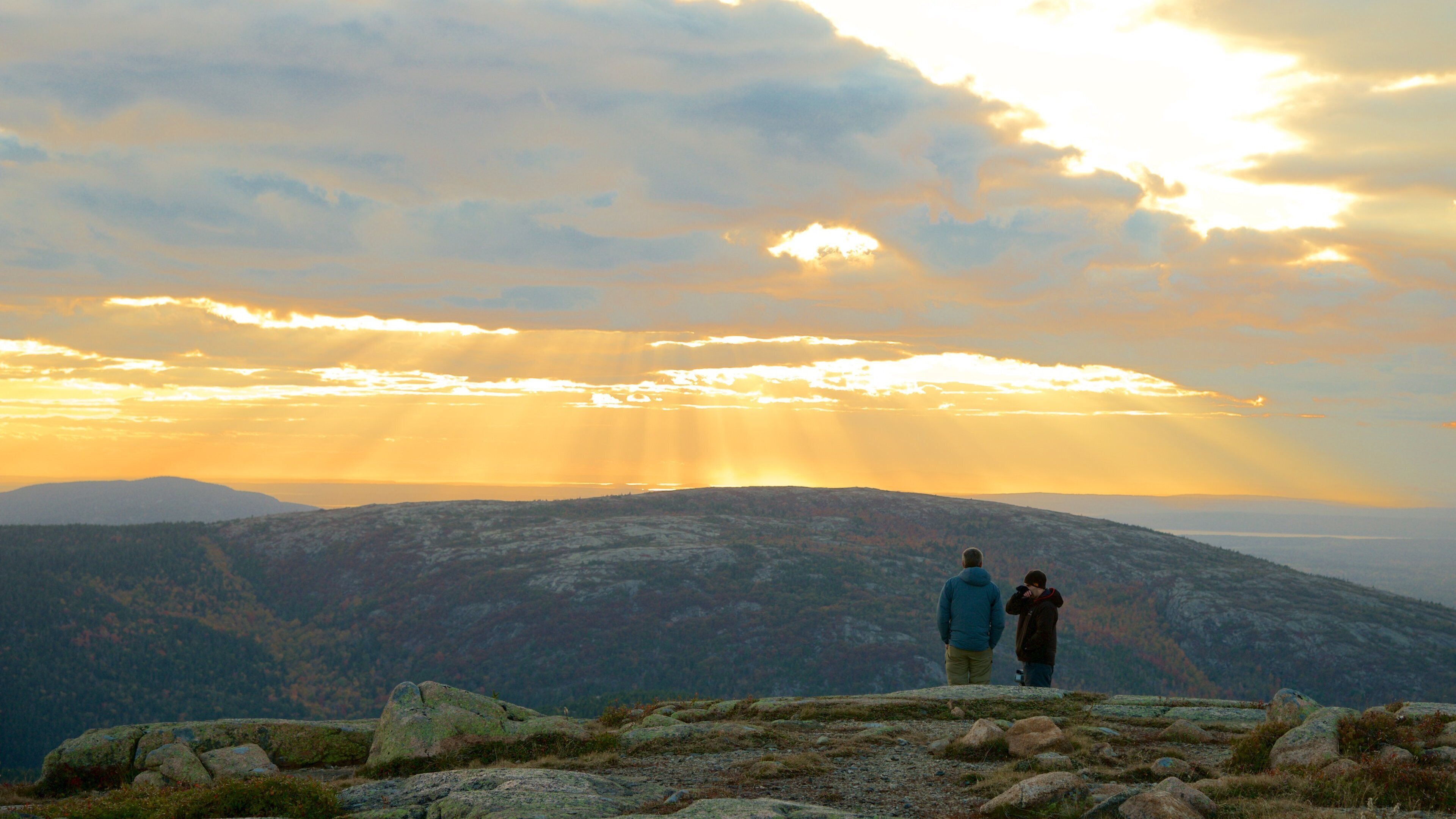 Cadillac Mountain featuring a sunset