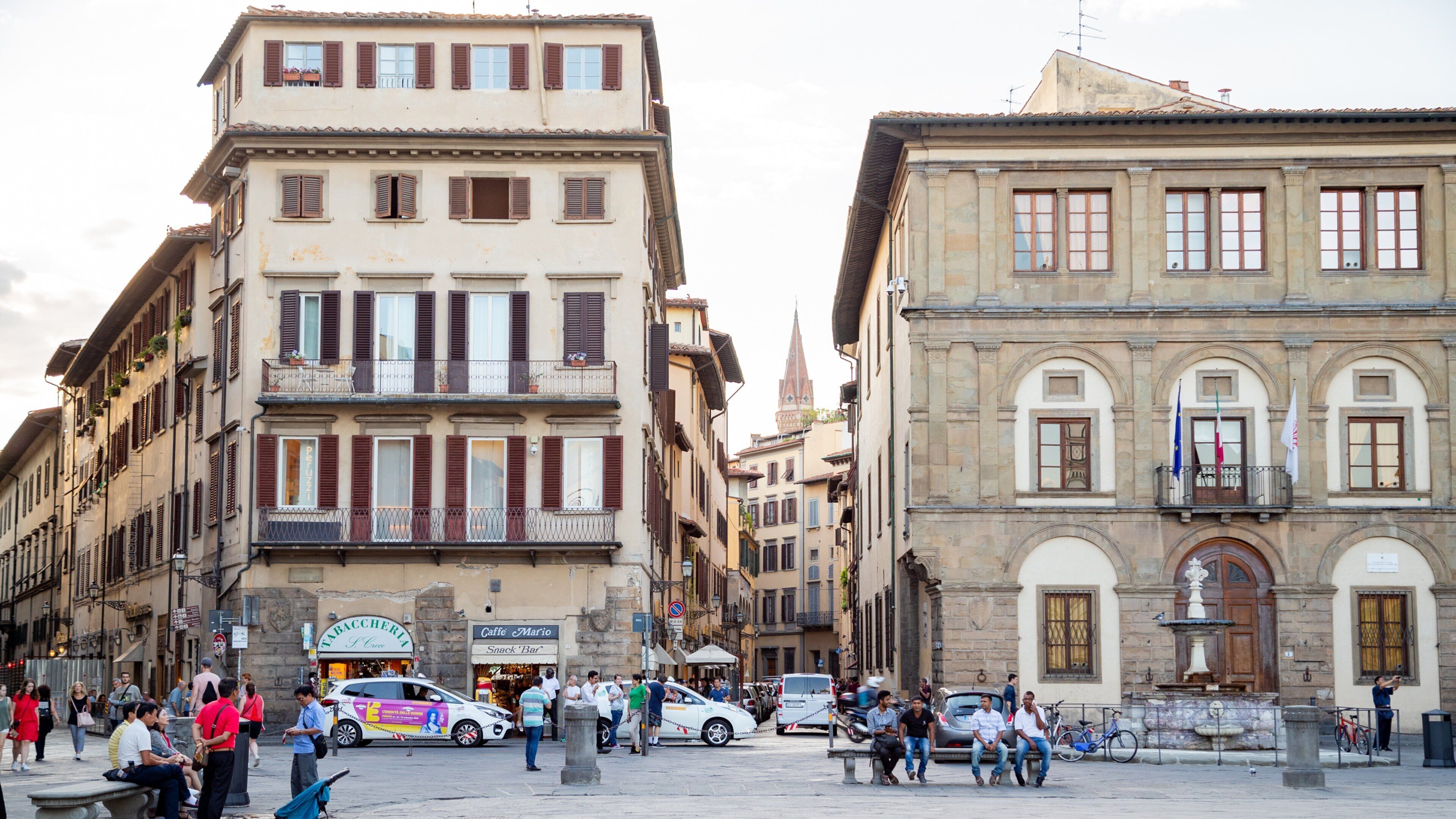 Piazza Santa Croce featuring street scenes