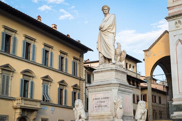 Piazza Santa Croce featuring a statue or sculpture