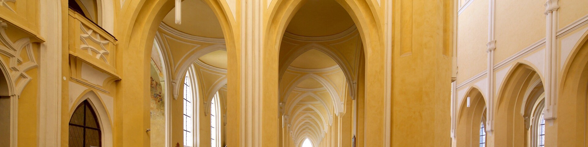 Iglesia de la Asunción de Nuestra Señora y San Juan Bautista mostrando una iglesia o catedral, arquitectura patrimonial y vistas de interior