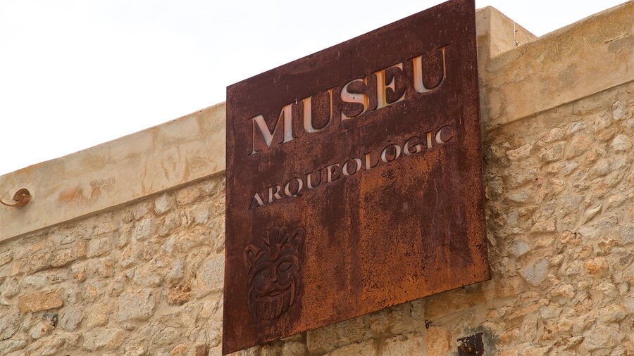 Archaeological Museum of Ibiza which includes signage
