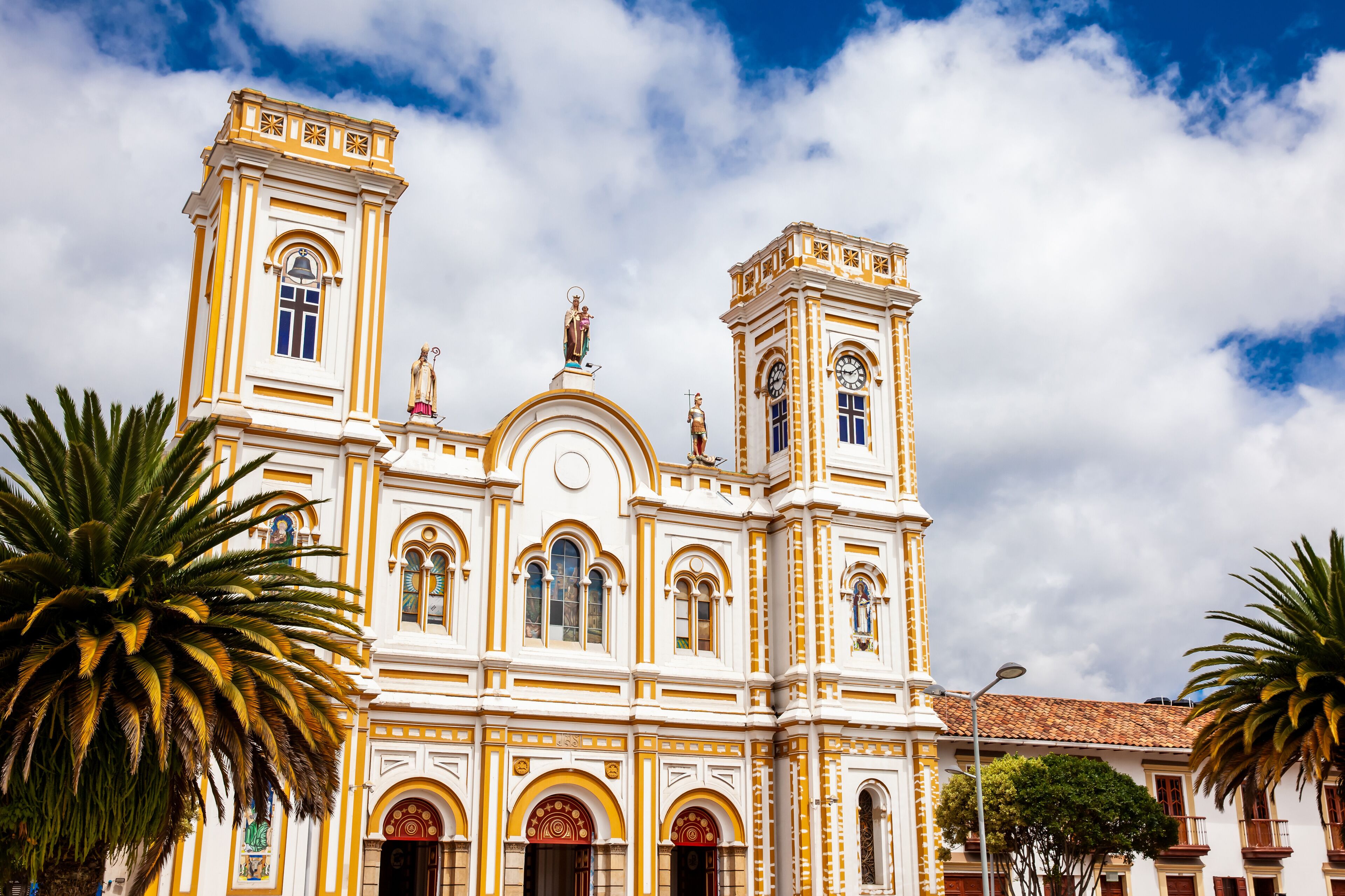 San Martin de Tours Cathedral located at the Sogamoso city central square called Plaza de la Villa