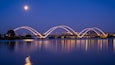 Full Moon Over the Frederick Douglass Bridge and Anacostia River