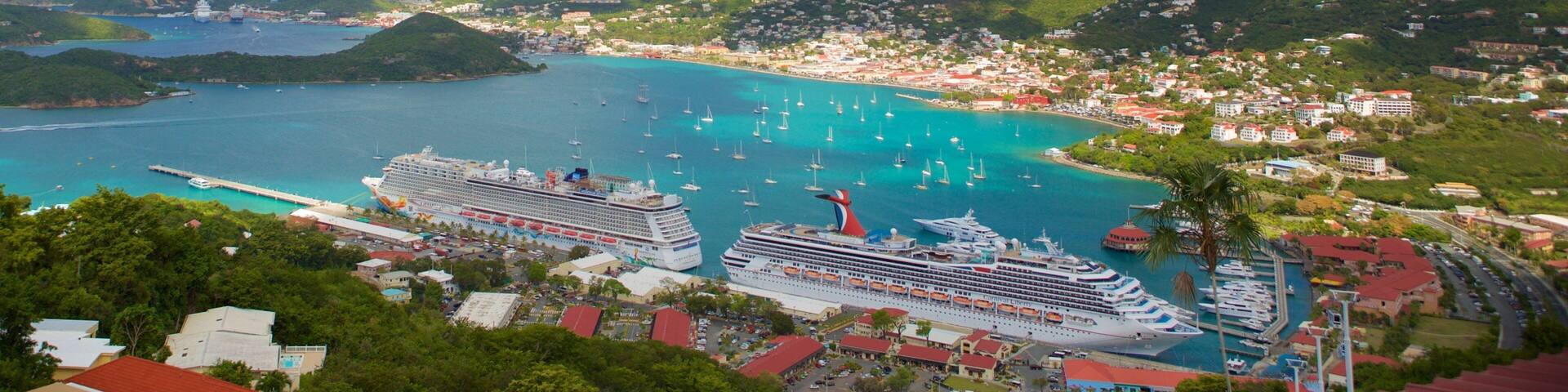 Skyride to Paradise Point featuring landscape views and a bay or harbor