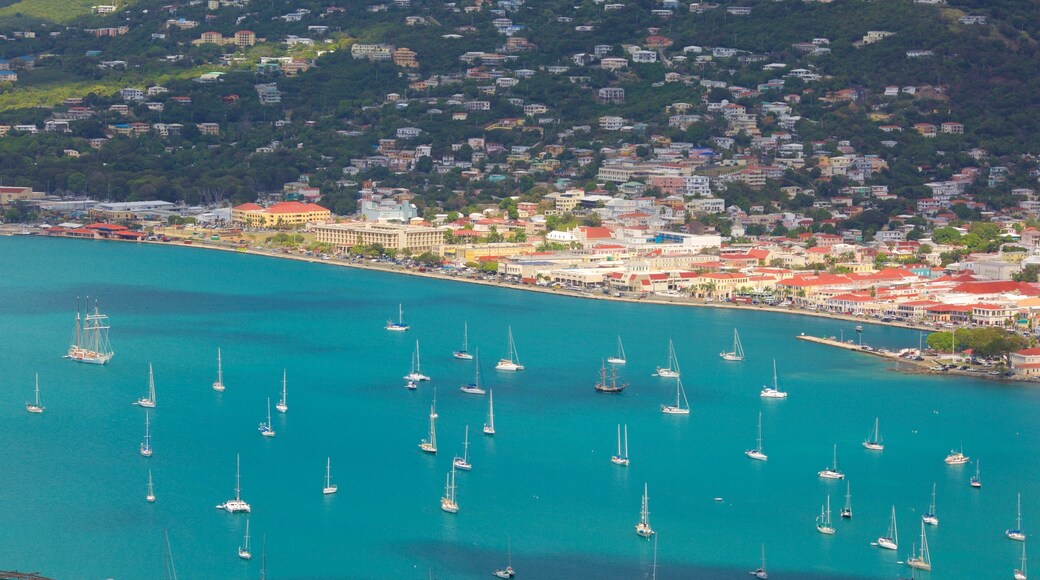 Saint Thomas Skyride showing general coastal views