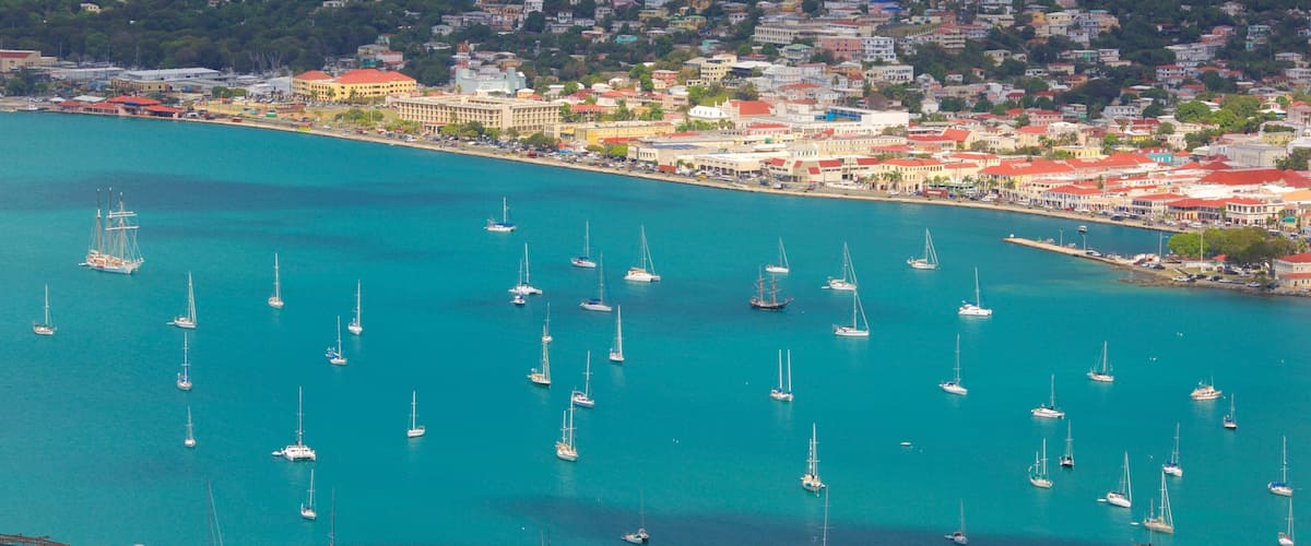 Saint Thomas Skyride which includes general coastal views
