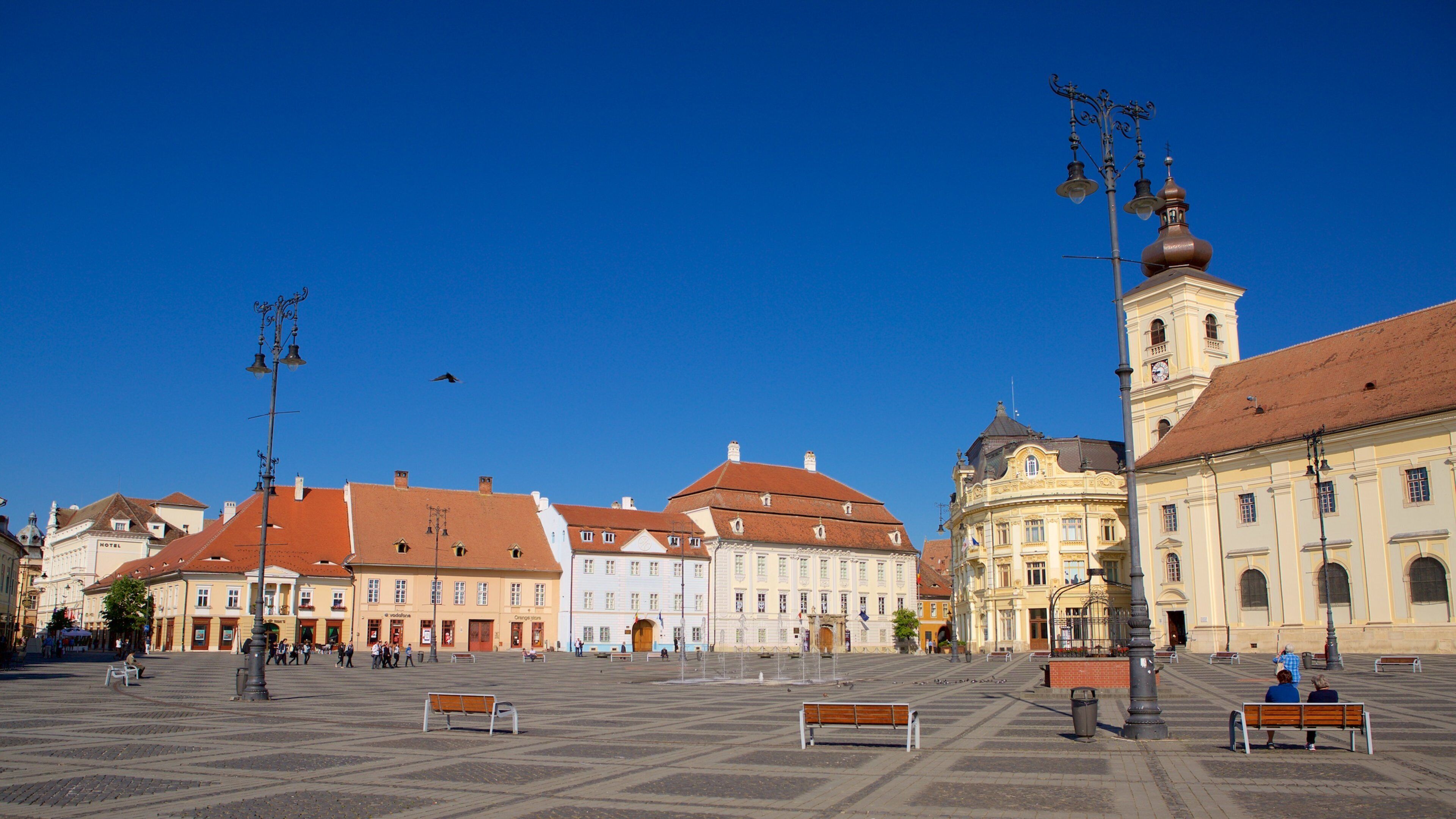 Council Tower which includes heritage architecture and a square or plaza