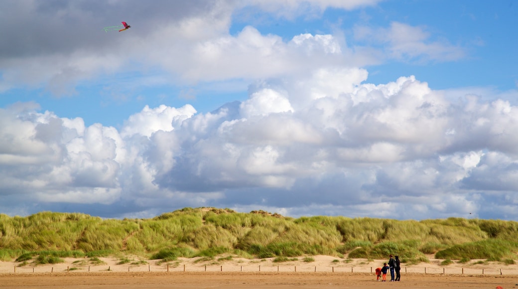 Ainsdale Beach showing a sandy beach, general coastal views and landscape views